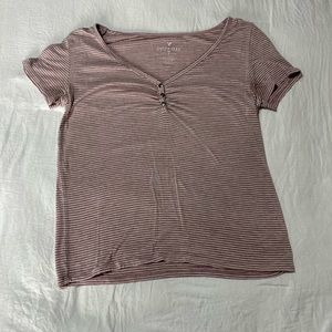 Pink and White Stripped T-Shirt
